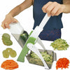 4 In 1 Vegetable Cutter Chopper Adjustable Multi-function Drum Cutter Vertical Vegetable Cutter Kitchen Shredder Grater - Glasty.store