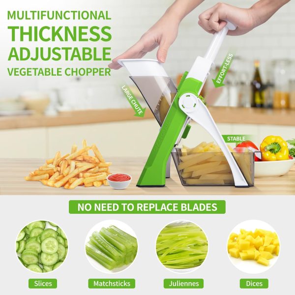 4 In 1 Vegetable Cutter Chopper Adjustable Multi-function Drum Cutter Vertical Vegetable Cutter Kitchen Shredder Grater - Glasty.store