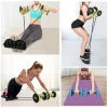 Abs Wheels Roller Abdominal Muscle Resistance Pull Rope Trainer Waist Exercise Multi-functional Home Workout Fitness Equipment - Glasty.store