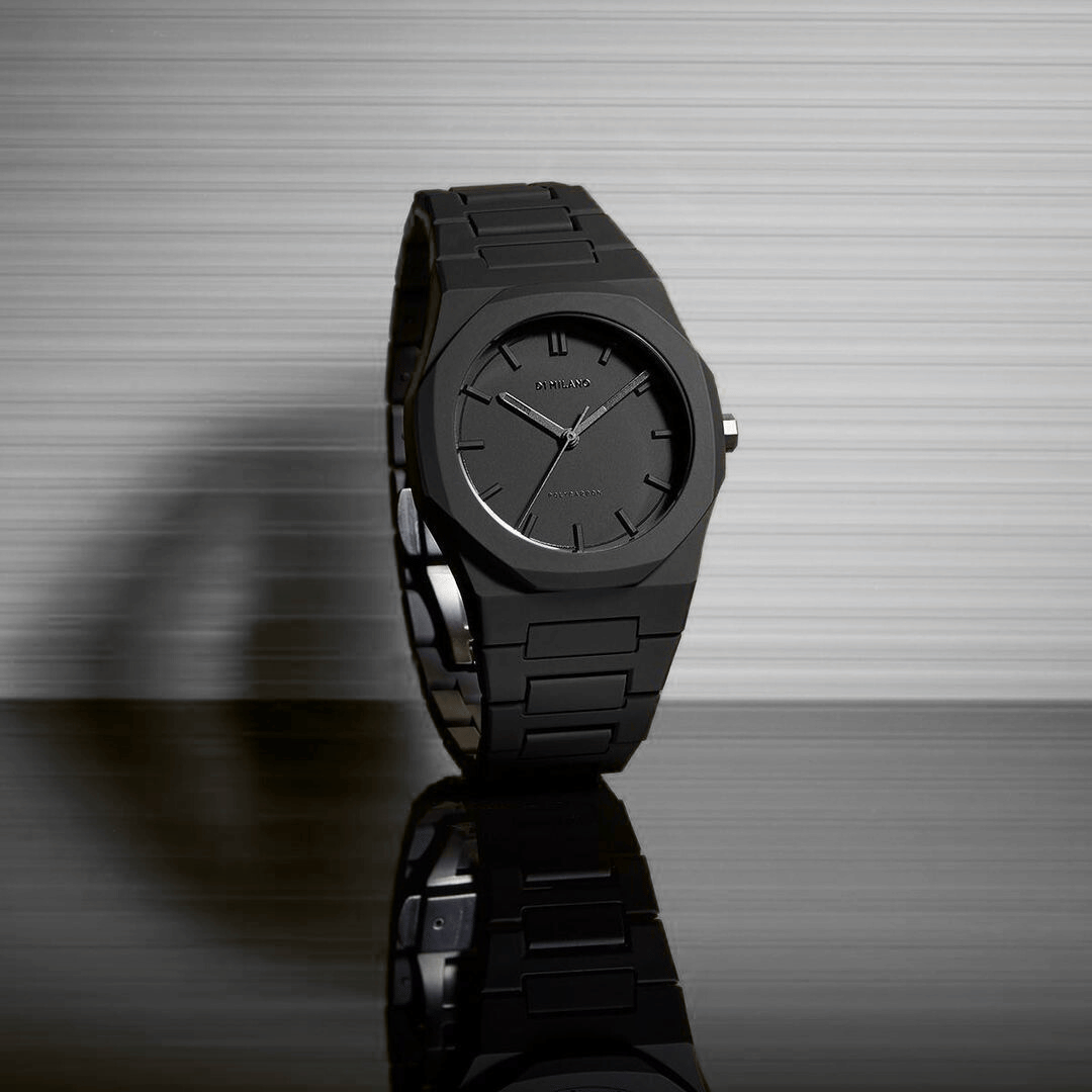 Full Black Aura Quartz Watch – Lightweight Design, , Premium Quality & Finish – Best Quality Analog Watch For Boys – Watch For Men | Full Black Color Watch - Glasty.store