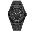 Blacked Iced Out Stain-less Steel Chain Watch For Mens Fashion (black Without Box) - Glasty.store