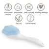 Silicone Face Scrubber Exfoliating Brush, Manual Handheld Massager , Facial Cleansing And Blackhead Scrubber, Soft Bristles For Face Skincare - Glasty.store