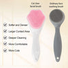 Silicone Face Scrubber Exfoliating Brush, Manual Handheld Massager , Facial Cleansing And Blackhead Scrubber, Soft Bristles For Face Skincare - Glasty.store