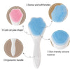 Silicone Face Scrubber Exfoliating Brush, Manual Handheld Massager , Facial Cleansing And Blackhead Scrubber, Soft Bristles For Face Skincare - Glasty.store