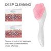 Silicone Face Scrubber Exfoliating Brush, Manual Handheld Massager , Facial Cleansing And Blackhead Scrubber, Soft Bristles For Face Skincare - Glasty.store
